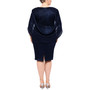 Plus Size Metallic Cape-Back Sheath Dress