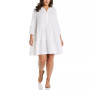 Plus Size 3/4 Sleeve Tiered Dress