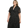 Plus Size Knot-Front Button-Down Logo Dress