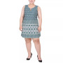 Plus Size Sleeveless Dress with 3 Rings