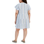 Plus Size Printed Cotton Tiered Shirt Dress, Created for Macy's