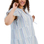 Plus Size Printed Cotton Tiered Shirt Dress, Created for Macy's
