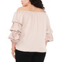 Plus Size Puff-Sleeve Blouse