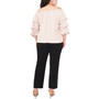 Plus Size Puff-Sleeve Blouse