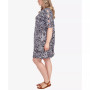 Plus Size Leaf Sketch Print Dress
