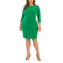 Plus Size Laurissa Side-Striped 3/4-Sleeve Dress