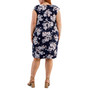 Plus Size Floral-Print Faux-Wrap Sheath Dress