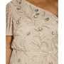 Plus Size One-Shoulder Beaded Blouson Gown