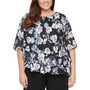 Plus Size Floral-Print Tiered Chiffon Top