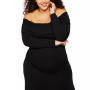 Plus Size Off-The-Shoulder Maternity Maxi Dress