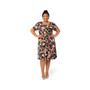 Women's Plus Size Brittany Short Sleeve Fit And Flare Dress