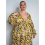 Women's Plus Size Peasant Sleeve Maxi Dress