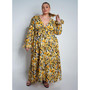Women's Plus Size Peasant Sleeve Maxi Dress