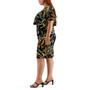 Plus Size Printed Capelet Sheath Dress