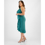 Plus Size Ruffled Sleeveless Wrap Midi Dress, Created for Macy's