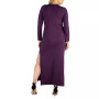 Women's Plus Size Side Slit Fitted Maxi Dress