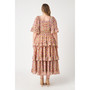 Women's Plus size Floral Smocked Ruffle Tiered Maxi Dress