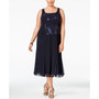 Plus Size Sequined Chiffon Dress and Jacket
