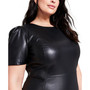 Plus Size Faux-Leather Sheath Dress