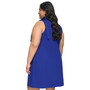 Plus Size Bow-Shoulder Sleeveless Shift Dress