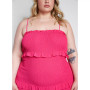 Women's Plus Size Ruffle Smocked Dress
