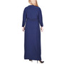 Plus Size Faux-Wrap Maxi Dress