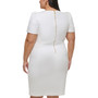 Plus Size Short-Sleeve Scuba Crepe Dress