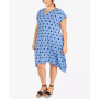 Plus Size Geo Puff Print Dress