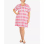 Plus Size Geo Lattice Print Dress