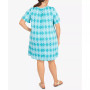 Plus Size Geo Lattice Print Dress