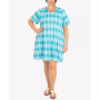 Plus Size Geo Lattice Print Dress