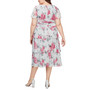 Plus Size Flutter-Sleeve Tiered Midi Dress