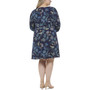 Plus Size V-Neck Ruched-Front Floral Dress