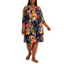 Plus Size Cold-Shoulder Fit & Flare Dress