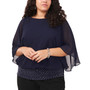 Plus Size Embellished Banded-Hem Top