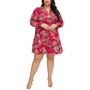 Plus Size Printed Tiered Dress