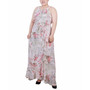 Plus Size Halter Front Chiffon Maxi Dress