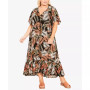 Plus Size Sasha Flutter Sleeve Maxi Dress