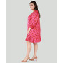 Trendy Plus Size Floral Print 3/4-Sleeve Swing Dress