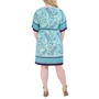 Plus Size Printed Tie-Waist Jersey Dress