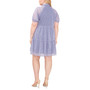 Plus Size Split-Neck Tiered Babydoll Dress