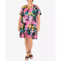 Plus Size Hawaiian Floral Print Dress