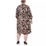 Plus Size 3/4 Roll Tab Sleeve Shirtdress