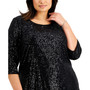 Plus Size Sequined Party Top
