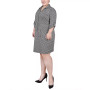 Plus Size Belted Roll Tab Zip Front Shirtdress