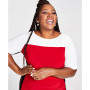 Plus Size Chaplin Colorblocked Elbow-Sleeve Dress