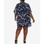 Trendy Plus Size Wrap Vine Dress