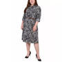 Plus Size 3/4 Roll Tab Sleeve Shirt Dress