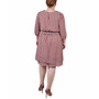 Plus Size 3/4 Sleeve Dobby Smocked Waist Dress