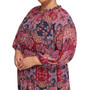 Plus Size 3/4-Sleeve Paisley Dress